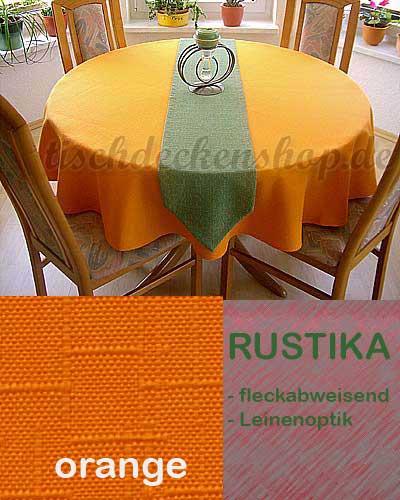  Tischdecke Rustika 130 x 220 cm, oval, orange
