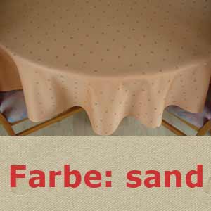  Tischdecke Puntos, oval 100 x 225 cm sand