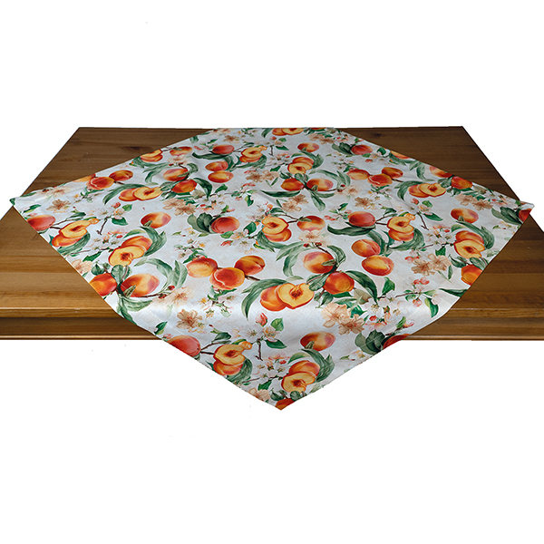 Mitteldecke 85 x 85 cm Druckdesign "Pfirsiche", bunt (7722) 