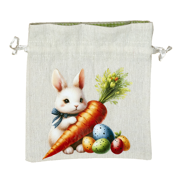 Geschenksäckchen "Häschen mit Möhre", 16,5/18  
