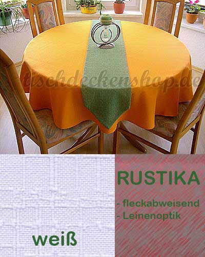  Tischdecke Rustika 150 x 340 cm, eckig, weiss