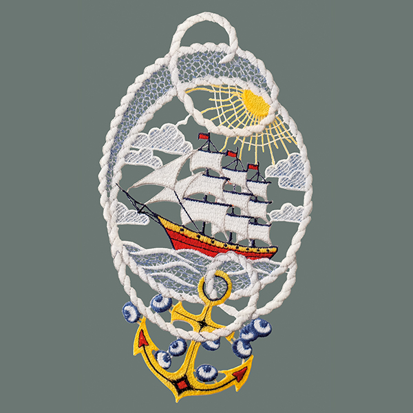 Fensterbild Segelschiff 