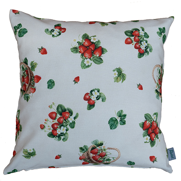 Kissenhülle 40 x 40 cm Druckmotiv "Erdbeeren", bunt (7721)