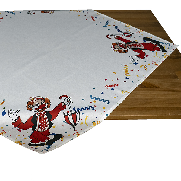 Mitteldecke 85 x 85 cm Druckdesign "Clown mit Schirm", bunt (0086) 