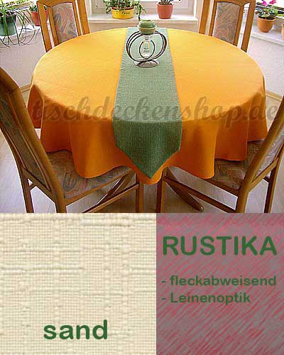  Tischdecke Rustika 90 x 130 cm, oval, sand, mit SB
