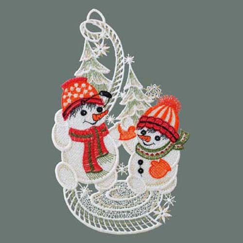Fensterbild "Schneemänner"